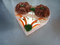 Aspikový dort - srdce